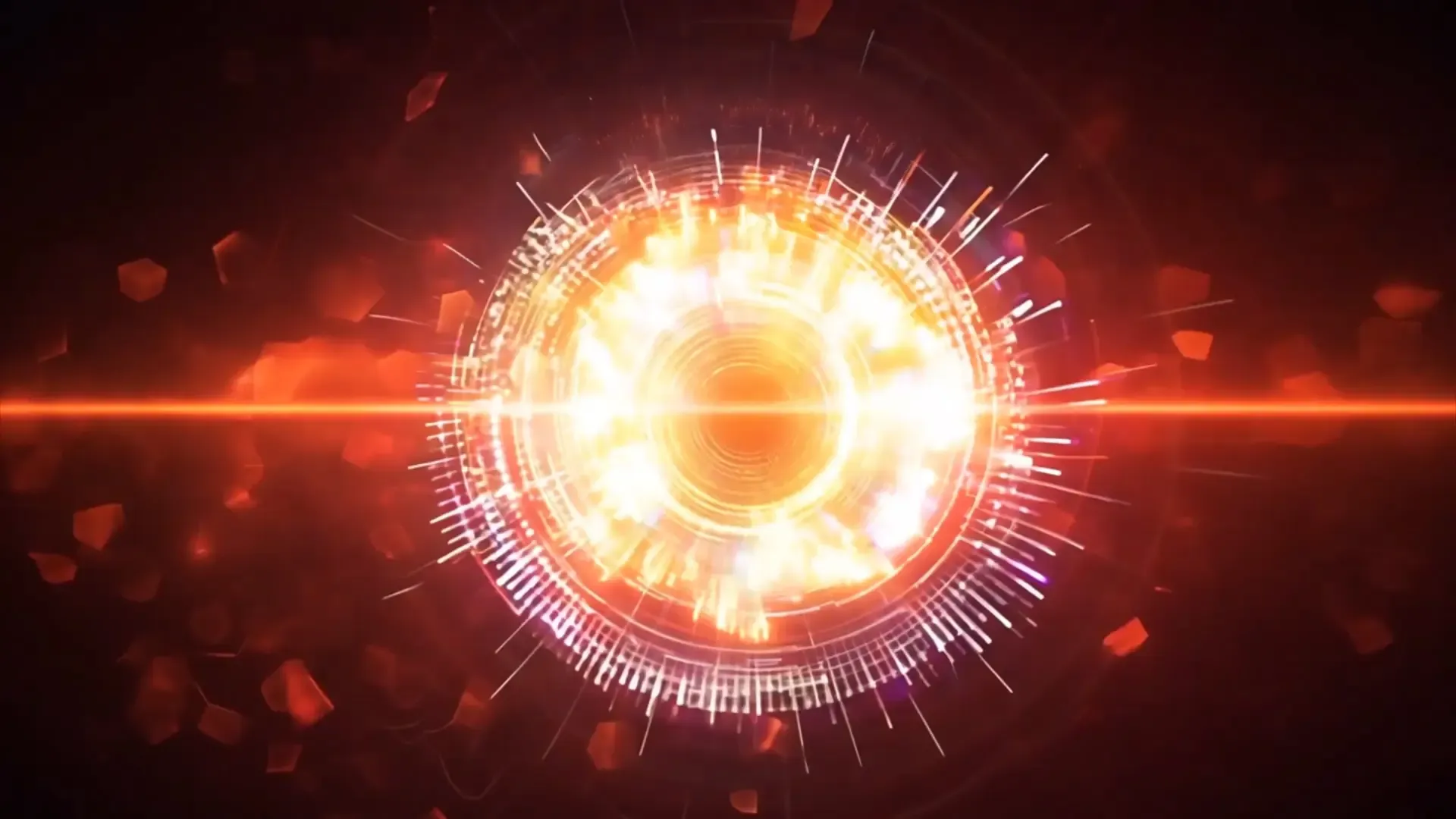 Futuristic Circular Light Burst for Sci-Fi Logo Animation Background